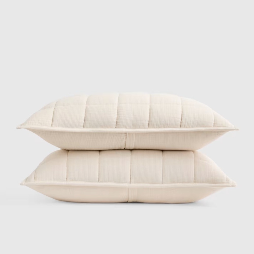 QUINCE Organic Airy Gauze Box Quilt Sham Set Standard Undyed 7303